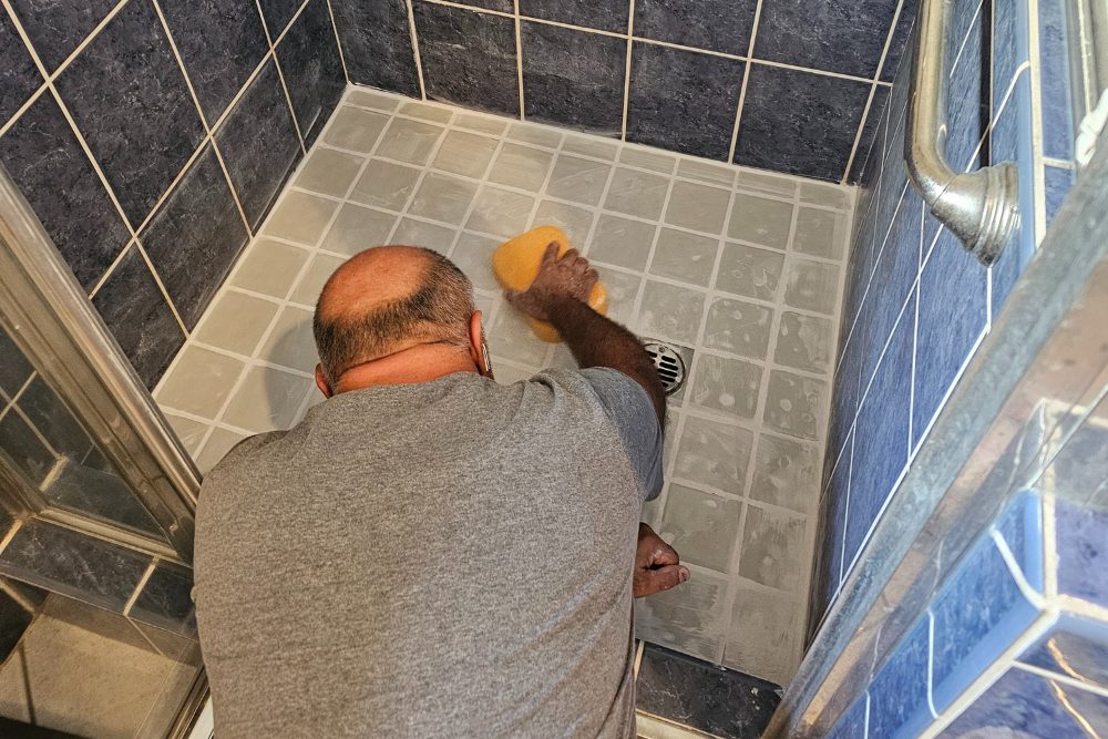 grout dry
