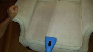 upholstery steam cleaning by a professional