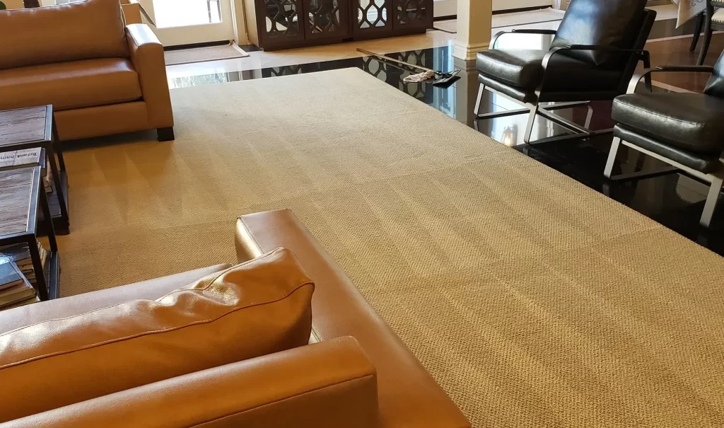 steam cleaning carpet inlay